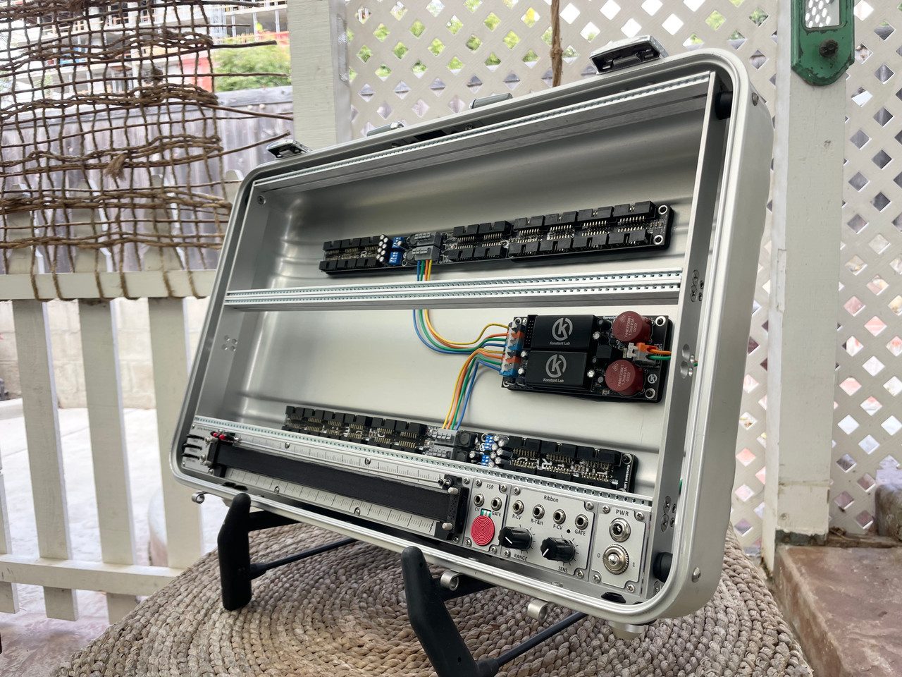BPNYC ZERO Halliburton Eurorack Modular Travel Case 7U w/Pulp Logic 1Us